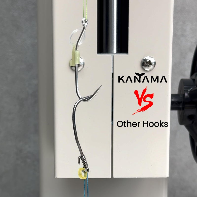 KANAMA Luminous Live Shrimp Fishing Hooks,Carbon Steel Barbed Hooks with Holes, Ideal for Bass,Snapper,Groupers,Pike,That Can Adapt to Various Fishing, Large, 10 Pcs - Image 4